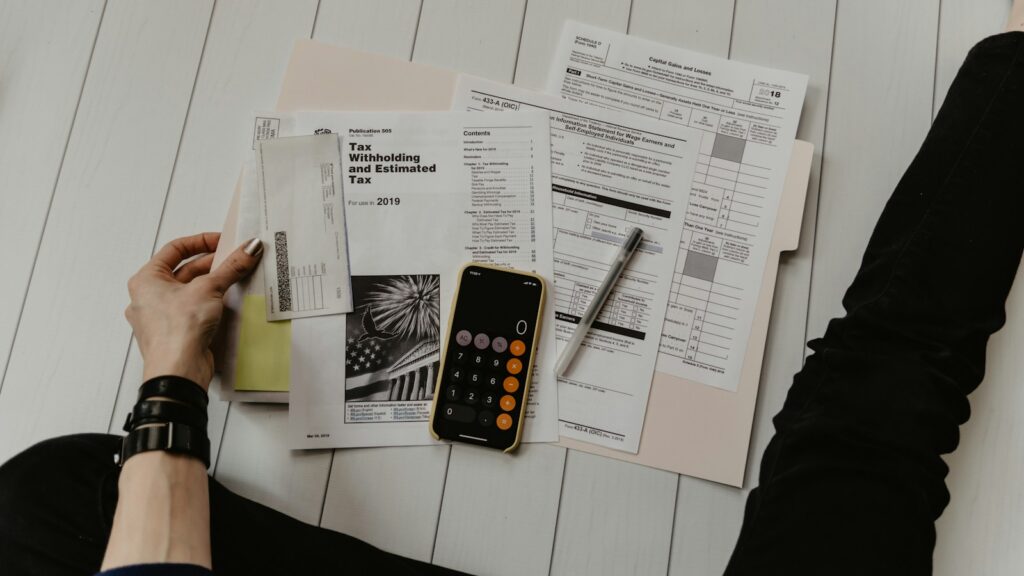 calculator and financial documents for mortgage planning